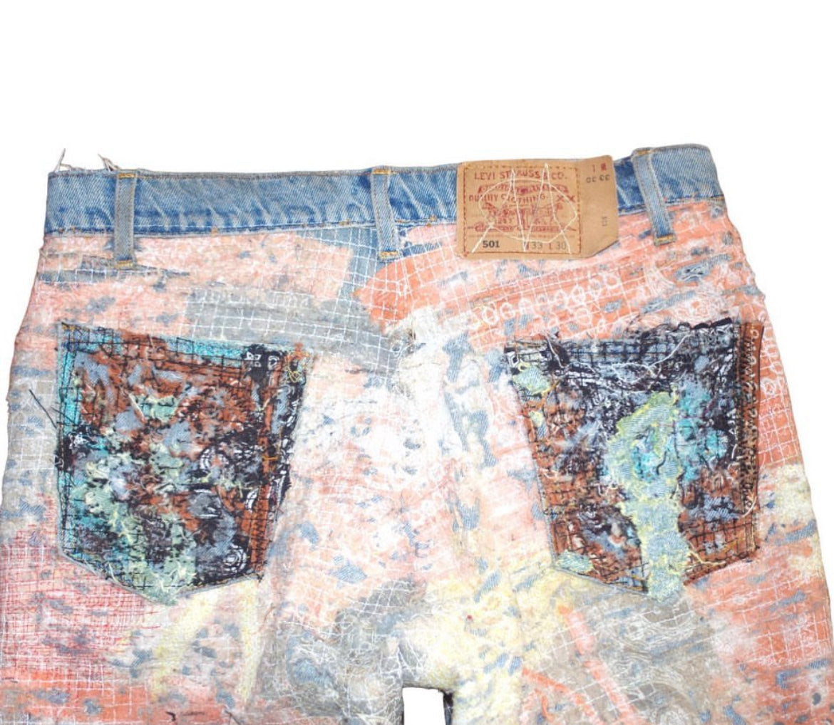 MOH Paisley baggy denim
