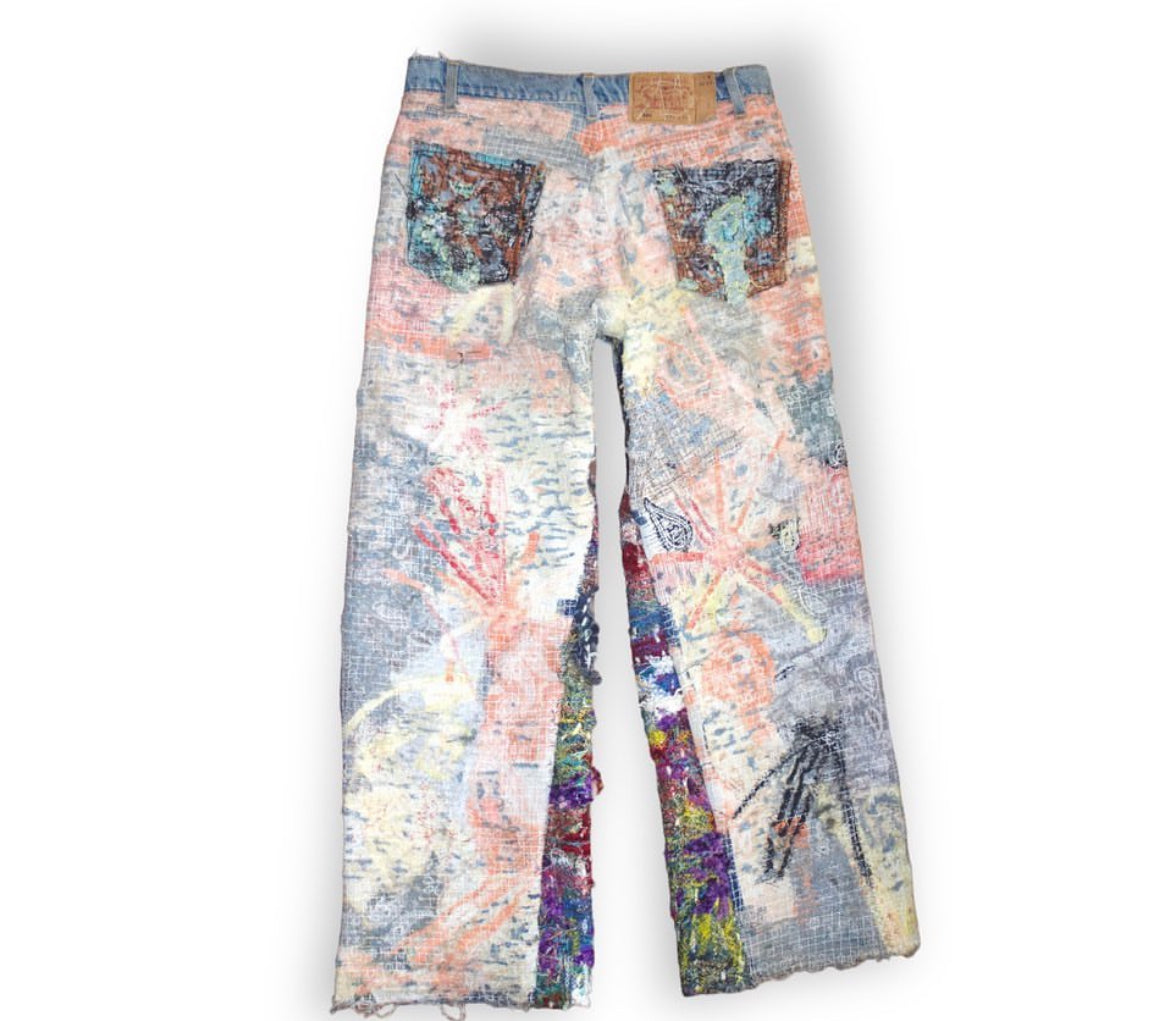 MOH Paisley baggy denim