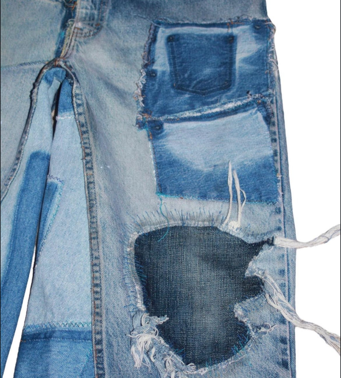 MOH multi wash baggy denim 