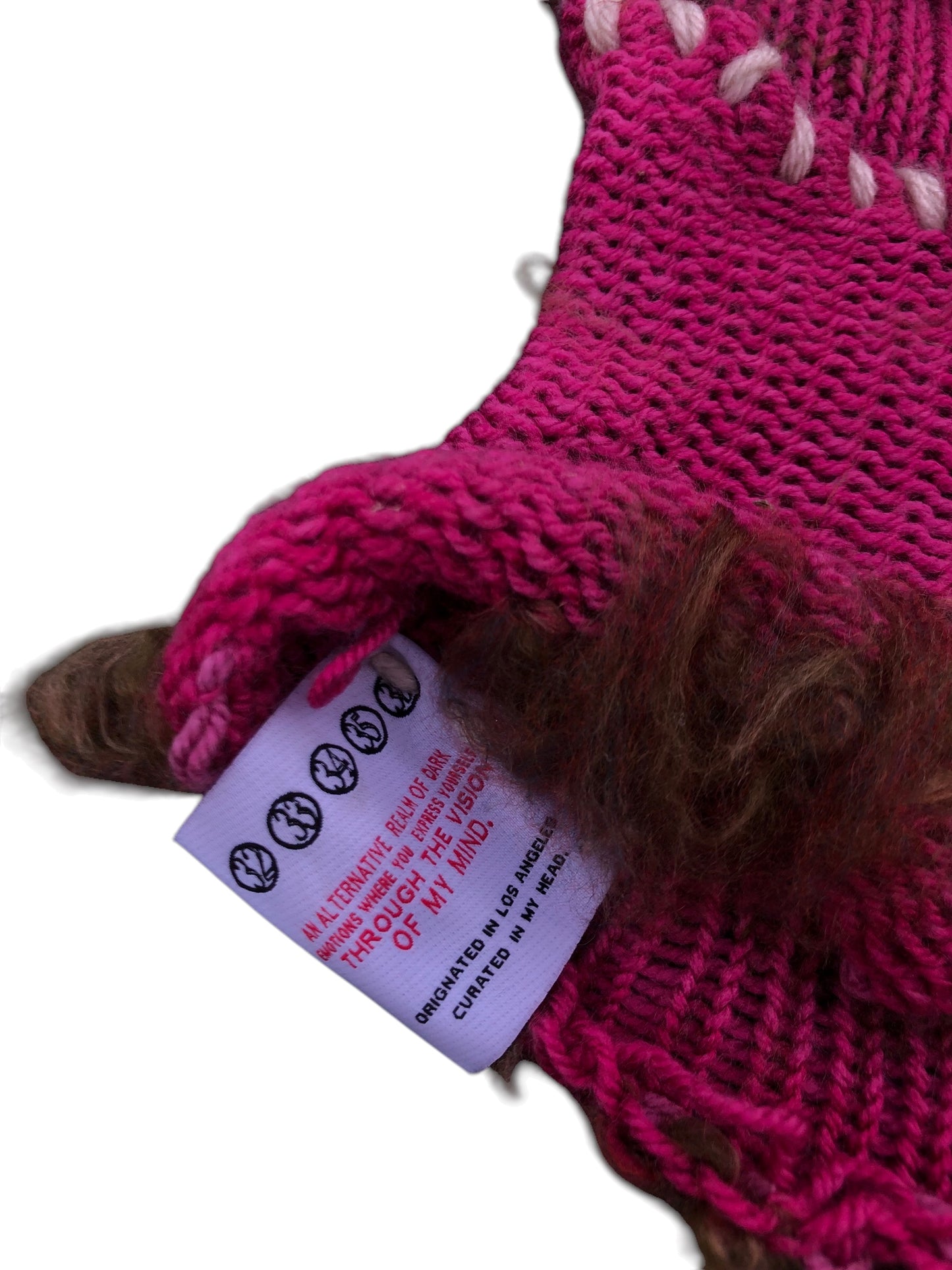 Hot pink Knit balaclava
