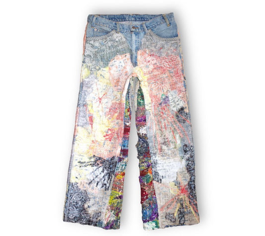 MOH Paisley baggy denim￼￼