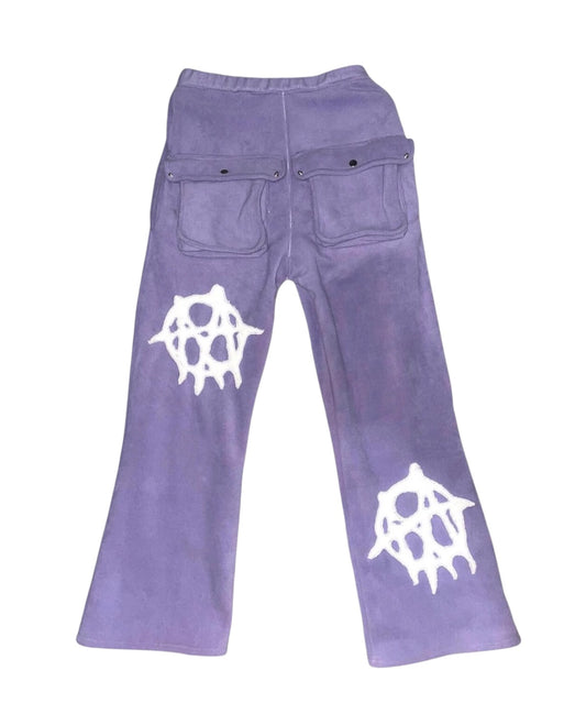 A MOHANARCHY Fleece purple lounge sweats