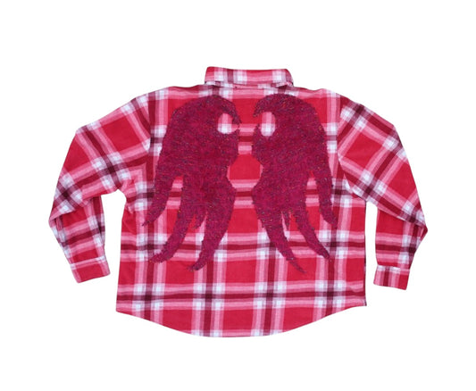 A Winged flannel in red