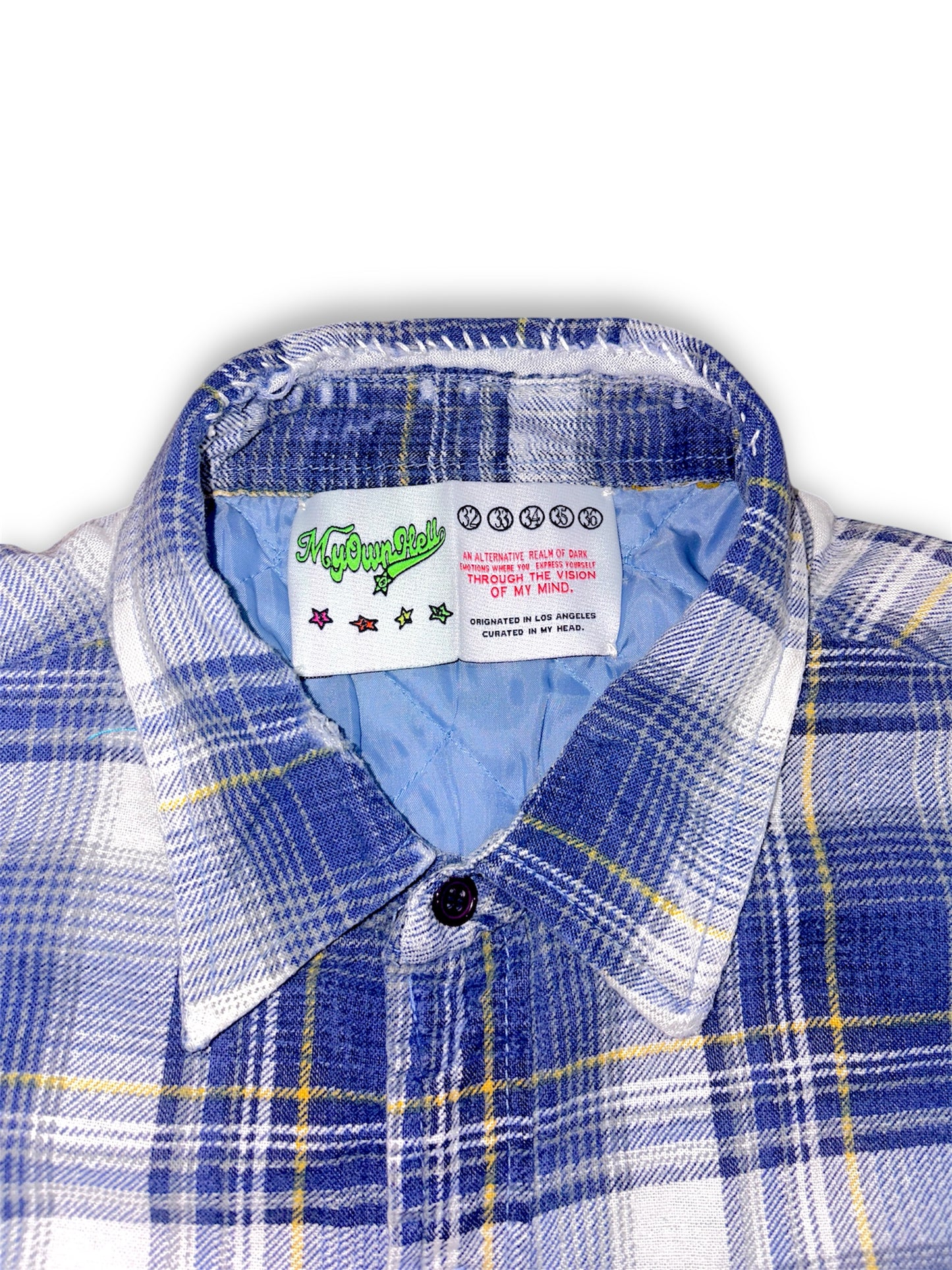 Blue Mohair winged flannel