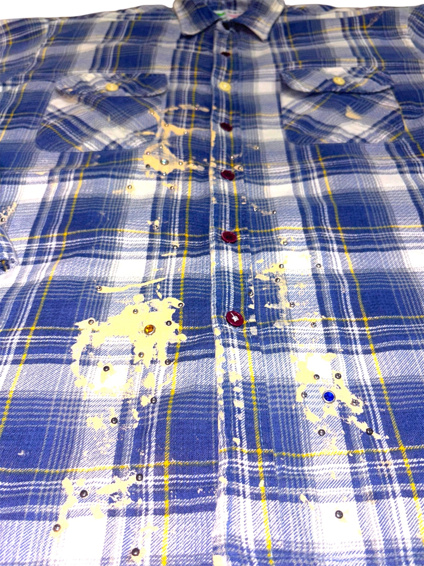 Blue Mohair winged flannel