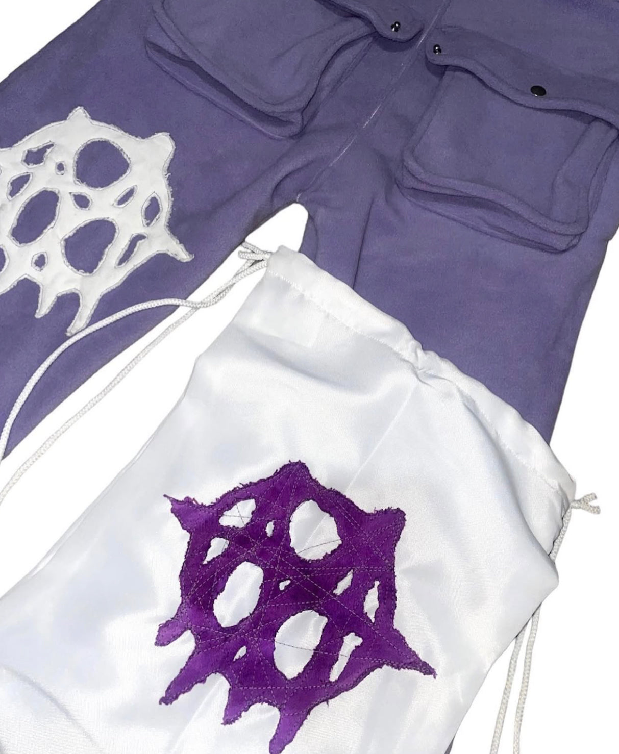 A MOHANARCHY Fleece purple lounge sweats