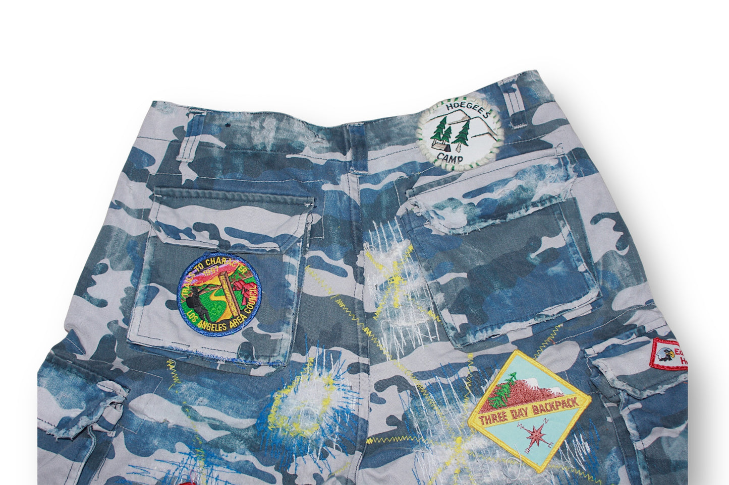 A Boro paisley flared shorts